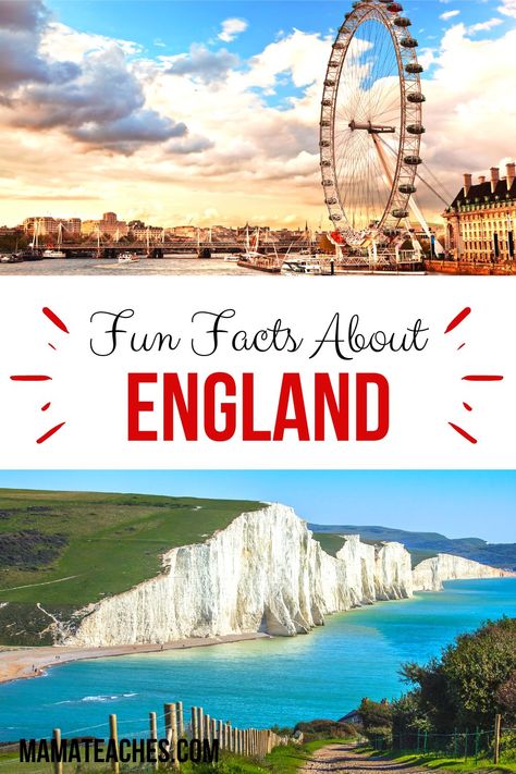 Facts About England, Uk Facts, Interesting Fun Facts, England Travel Guide, Fun Facts For Kids, History Of England, Travel Facts, Did You Know Facts, Facts For Kids