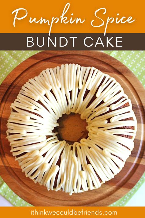 Easy Pumpkin Spice Cake 3 Ingredients, Bundt Pudding Cake Recipes, Halloween Bunt Cake Ideas, Sour Cream Spice Cake Recipes, Autumn Bundt Cake Recipes, Bundt Pumpkin Cake, Bundt Spice Cake Recipes, Minimal Mom Bundt Cake, Pumpkin Bundt Cake With Box Cake