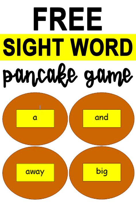 Tuesday Activities, Free Sight Word Games, Learn Sight Words, Dolch Sight Word List, Sight Word Activity, Pancake Tuesday, Writing Sight Words, Learning Sight Words, Dolch Words