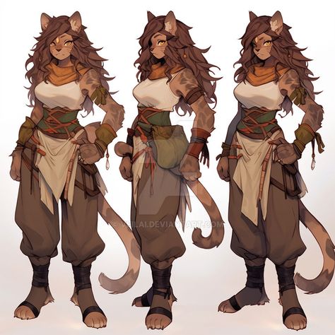 Tabaxi Female Barbarian, Sphynx Tabaxi, Lioness Character Design, Lioness Anthro, Lioness Fursona, Tabaxi Bard Dnd, Anthropomorphic Lioness, Tabaxi Character Design, Anthro Lioness