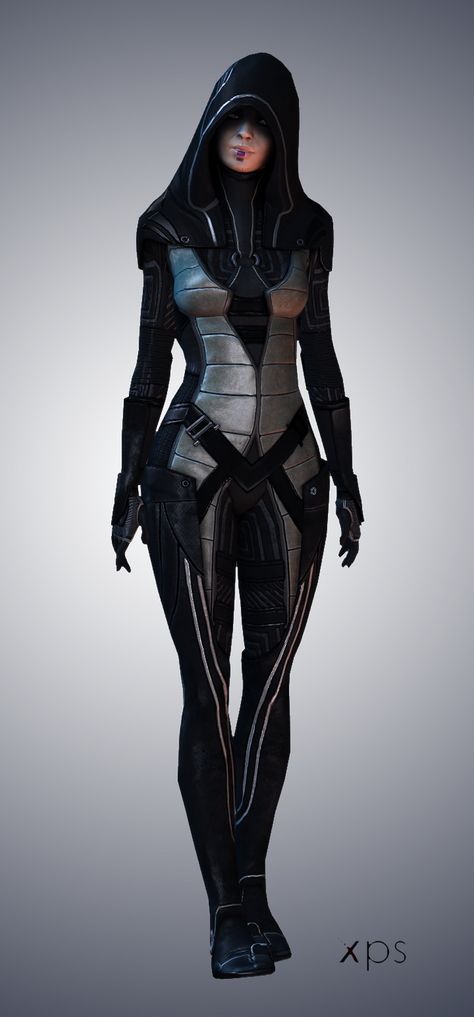 Kasumi Mass Effect, Female Assassin, Mass Effect Art, Cyberpunk Fashion, Cyberpunk Character, Futuristic Fashion, Superhero Design, Mass Effect, Skyrim