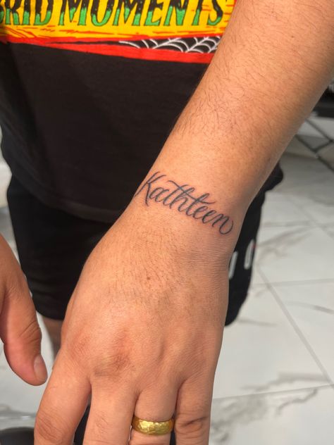 Name Tattoos For Men Wrist, Name Placement Tattoos Men, Name Tattoo Placement Men, Wrist Name Tattoos Men, Script Wrist Tattoo, Arabic Letter Tattoo, Arm Name Tattoos Men, Name Tattoos Fonts, Name Wrist Tattoos For Women