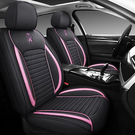 Pink Car Interior, Pink Seat Covers, Cute Car Seat Covers, Pink Car Seat Covers, Car Seat Covers Full Set, Black Seat Covers, Pink Car Accessories, Automotive Seat Covers, Girly Car Accessories