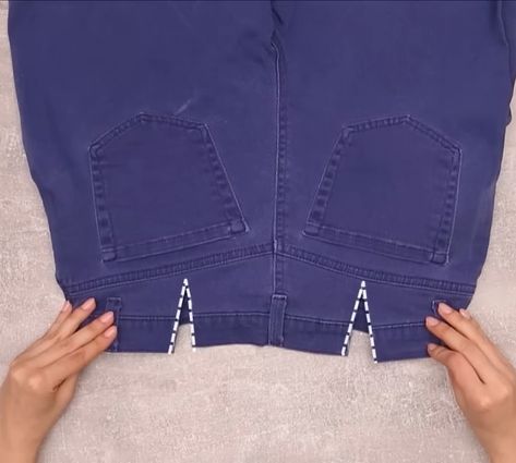 How To Take Out Jeans Waist, How To Extend Jeans Waistband, How To Make Waistband Bigger On Jeans, Extend Jeans Waistband, Expand Jeans Waistband, Adjusting Waist On Jeans, Upcycle Too Small Pants, How To Let Out Pants Waist, Make Waist Bigger On Jeans