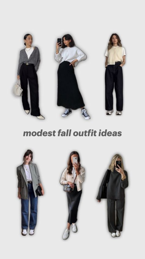 modest, easy fall outfits for girls Modest Fall Winter Outfits, Cute Modest Outfits For School, Modest Outfits For School, Fall Outfits Modest, Easy Fall Outfits, Modest Fall Outfits, Outfits For Girls, Cute Modest Outfits, Simple Fall Outfits