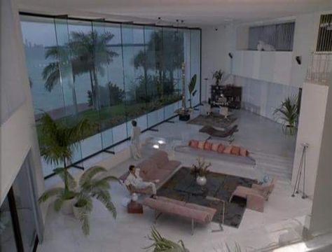 Miami Mansion Palm Trees, Miami, Trees, Living Room, Glass, Wall, Furniture