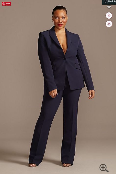 most Plus Size Suits For Women, Formal Suits For Women, Fall Wedding Outfits, Suits For Wedding, Plus Size Business, Woman In Suit, Plus Size Looks, Blazer Outfits For Women, Plus Size Suits