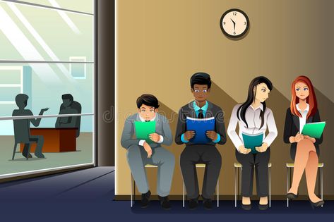 People waiting for job interview. A vector illustration of business people waiti , #Ad, #interview, #vector, #job, #People, #waiting #ad Interview Images, Business Cartoons, Interview Questions And Answers, Working People, You Better Work, Interview Tips, Business People, Cartoon Clip Art, Interview Questions