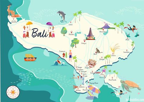 Bali Map, Bali Honeymoon, Bali Holidays, Bali Travel Guide, Legian, Gili Island, Jimbaran, Island Getaway, Seminyak