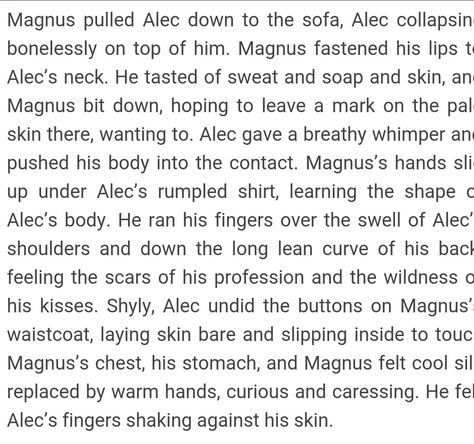 Malec, Magnus Bane, Alexander 'Alec' Lightwood's kiss after their first date. Part 3. Magnus And Alec Kiss, Malec Book Fan Art, Malec Quotes, Malec Kiss, Shadowhunters Series, Magnus And Alec, Magnus Bane, Cassandra Clare Books, Shadowhunters Malec