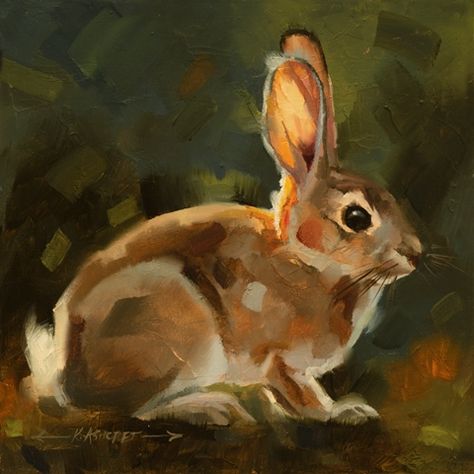 Painting Bunny, Cottontail Rabbit, Jackson Hole Art, Bunny Rabbit Art, Sculpture Jewelry, Animal Paintings Acrylic, Hare Painting, Dog Portraits Painting, Oil Painting Inspiration