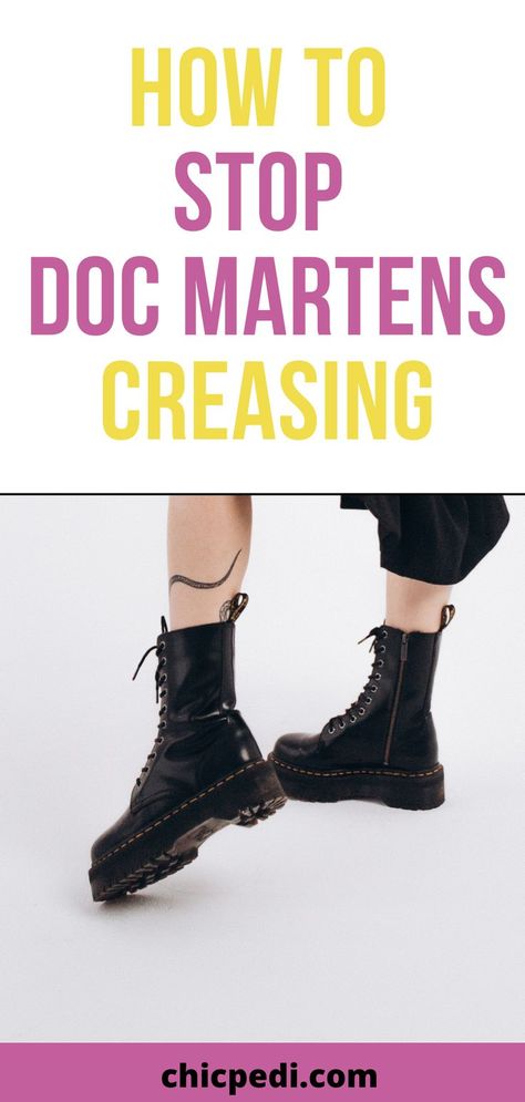 Learn How To Stop Doc Martens From Creasing With These Simple Tips. Plus Learn Ways To Remove Wrinkles From Your Doc Martens Shoes & Boots. Doc Martens Shoes, Doc Martens Boots, Shoes Hack, Dr Martens Boots, Dr Martens Shoes, Martens Shoes, Wrinkle Remover, Doc Martens, Shoe Style