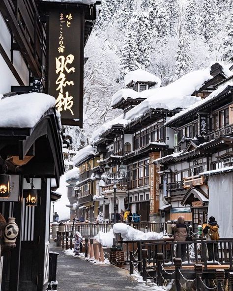 Ginzan Onsen, Japan Moodboard, Onsen Japan, Japanese Onsen, Japanese Town, Japan Winter, Japan Vacation, Japan Travel Tips, Japan Street