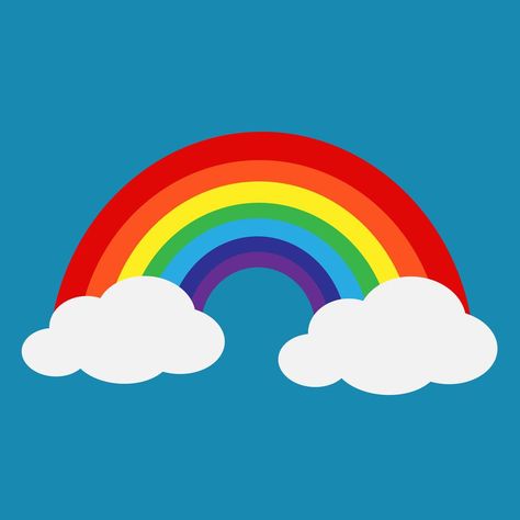 Rainbow With Clouds, Shower Images, Rainbow Cartoon, Rainbow Images, Rainbow Clipart, Cloud Icon, Cartoon Clouds, Cloud Vector, Rainbow Png