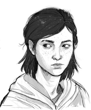 Ellie The Last Of Us Drawing Easy, Ellie Williams Drawing Easy, Ellie Williams Sketch, Tlou Sketch, The Last Of Us Dibujos, The Last Of Us Sketch, Ellie Sketch, Ellie Williams Fanart, Ellie Fanart