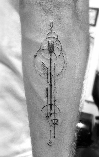 40 Geometric Arrow Tattoo Designs For Men - Sharp Geometry Ideas Geometric Arrow Tattoo, Tattoo Ideas Males, Dr Woo, Arrow Tattoo Design, Geometric Arrow, Geometric Tattoo Design, Tattoos Geometric, Arrow Tattoo, Arrow Tattoos