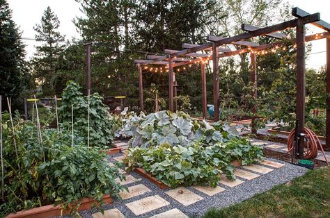 18 Of The Most Amazing Edible Kitchen Garden Ideas You'll Love Backyard String Lights, Backyard Garden Layout, Garden Labels, Desain Lanskap, Potager Garden, Backyard Vegetable Gardens, Flower Garden Design, Traditional Landscape, Vegetable Garden Design