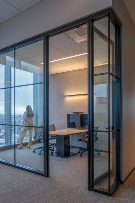 Confidential Consulting Firm Offices - Denver | Office Snapshots Small Meeting Room, Office Layout Ideas, Meeting Room Design, Acoustic Ceiling Panels, Company Office, Davis Furniture, Small Workspace, Architectural Lighting Design, Office Meeting Room