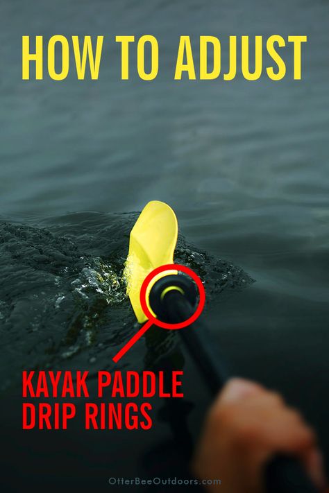 Kayak paddle drip rings need to be installed and adjusted properly to keep the water from running down your arm and getting into your kayak. Avoid annoying water drips by installing the cup side of the drip ring outward toward the paddle and 4 to 8 inches from the blade of the paddle. Use our adjustment advice to fine tune from there. Kayak Emergency Kit, Kayak Paddle Storage, Kayak Accessories Diy, Boat Hacks, Kayaking Essentials, Paddleboard Accessories, Kayak Mods, Kayak Fishing Setup, Kayak Equipment