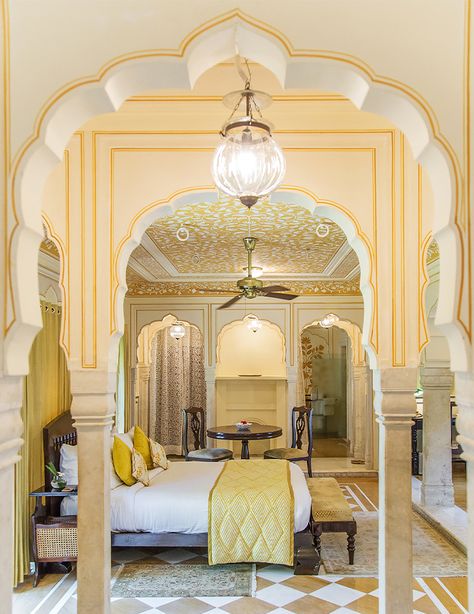 the Royal Heritage Haveli Jaipur Rajasthani Haveli Interior, Rajasthani Haveli, Jaipur Hotels, Jaipur Aesthetic, Royal Architecture, Jaipur Travel, Indian Interiors, Indoor Swing, Tile Crafts