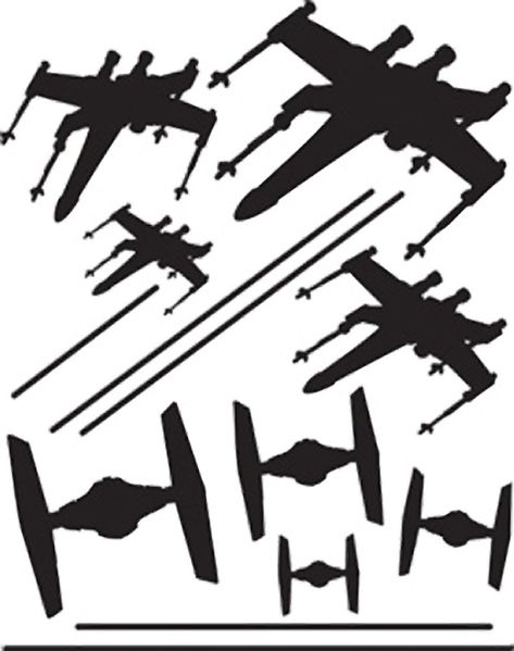 Wing Tattoo Stencil, X Wing Tattoo, Star Wars Stencil, Star Wars Silhouette, Star Wars Quilt, Star Wars Bedroom, Battle Ships, Star Wars Painting, Star Wars X Wing