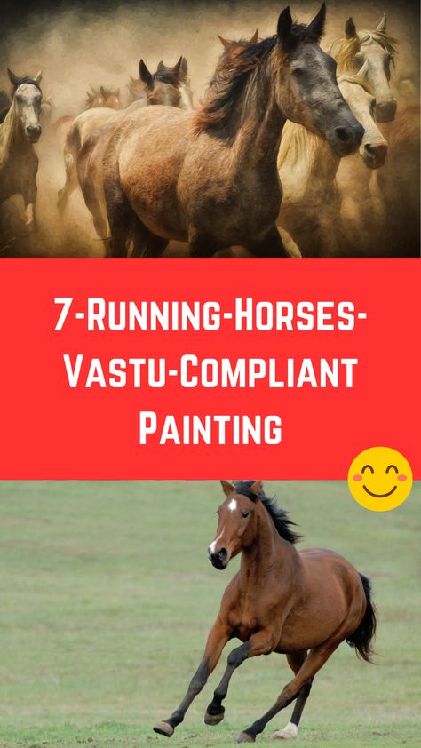 7-Running-Horses-Vastu-Compliant Painting (Need To Know) Running Horses Painting Vastu, Seven Running Horses Painting, Running Horses Painting, English Horse, Horse Face, Running Horses, Red Zone, Horse Wall, White Horses