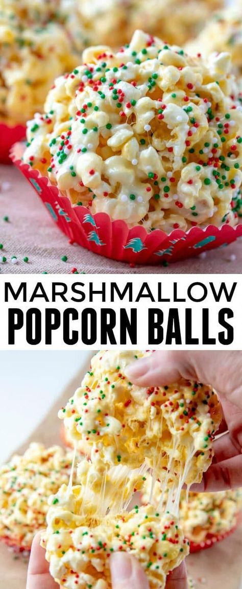 Marshmallow Popcorn Balls, Popcorn Balls Recipe, Marshmallow Popcorn, Kid Friendly Dessert, Easy Snacks For Kids, Family Snacks, Popcorn Balls, Marshmallow Treats, Dessert Simple