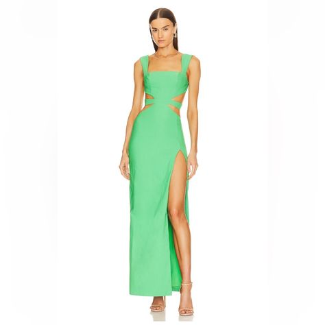 X Revolve Sadie Gown Michael Costello Brand New, Never Worn With Tags, Green Extra Small *Sold Out Online* Michael Costello, Revolve Dresses, Green Gown, Prom Dress Inspiration, Cute Prom Dresses, Aesthetic Summer, Hoco Dresses, Formal Dresses Prom, Revolve Clothing