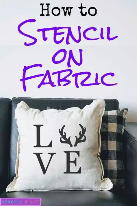 Stenciling On Fabric, Stencil On Fabric, Stencil Letters, Stencils Tutorials, Stencils Online, Stencil Fabric, Cricut Stencils, Fabric Painting Techniques, Stencil Printing