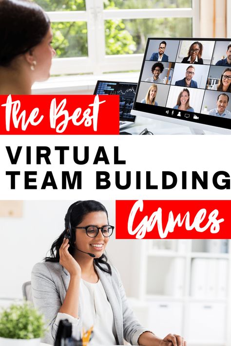 The best virtual team building activities to keep remote team members connected, motivate new on-boarding employees and promote community! Quick Team Building Activities, Team Ice Breakers, Fun Youth Group Games, Team Building Icebreakers, Name Games For Kids, Growth Mindset Videos, Team Bonding Activities, Work Team Building, Virtual Team Building