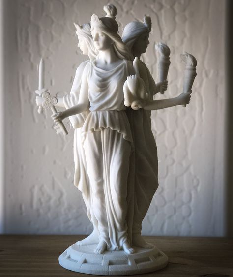 Hekate Art, Hekate Goddess, Greek Goddess Of Magic, Hecate Statue, Goddess Of Magic, Hecate Goddess, Greek Pantheon, Goddess Aesthetic, Classical Mythology