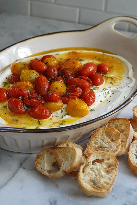 Roasted Tomato And Feta Dip, Whipped Feta Dip With Roasted Tomatoes, Roasted Tomato Dip, Whipped Feta With Roasted Tomatoes, Feta Snacks, Feta Tomato Dip, Feta Dip Recipes, Tomato And Feta Dip, Tomato Feta Dip