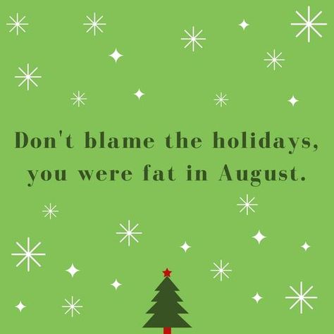 Don’t blame the holidays, you were fat in August. Sarcastic Christmas Quotes, Queen Quotes Sassy, Funny Christmas Eve Quotes, Holiday Quotes Christmas, Christmas Funnies, Christmas Eve Quotes, Christmas In Connecticut, Funny Christmas Quotes, Diy Christmas Shirts