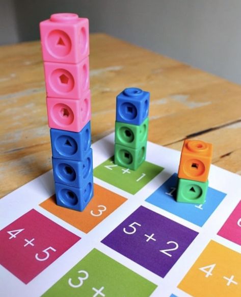 Addition Activities For Kindergarten, Oppgaver For Barn, Addition Activity, Lego Math, Activity Printables, Mathematics Activities, Play Math, Addition Activities, Addition Games