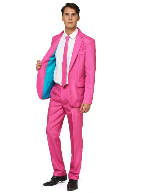 PRICES MAY VARY. 100% Polyester Machine Wash 80s Prom Men, Outfit For Halloween Party, Pink Suit Men, Jungle Fashion, Outfit For Halloween, Prom Men, Boys Summer Fashion, Carnival Dress, Neon Jungle