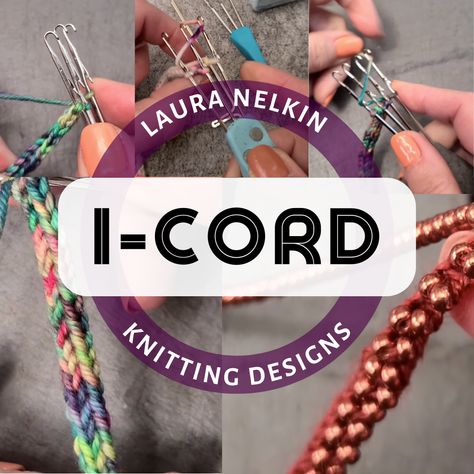 I-Cord is a round knit tube that can be made with as few as 2 stitches. You can use knitting needles, a spool, a loom, or a crochet hook tool to make it. But if you want to speed up the process, I highly recommend getting (or making!) an I-Cord maker. This handy little gadget is like a miniature knitting machine. In fact, it is made with knitting machine needles! How To Crochet I Cord, I Cord Knitting Machine, Spool Knitting Ideas, Icord Knitting Projects, I Cord Projects, Knitted Cord, Crochet I Cord, Finger Knit, Miniature Knitting