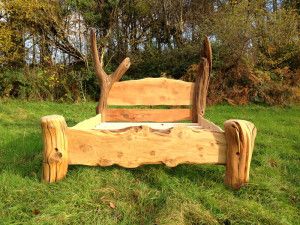 rustic woodland bed Constellation Bedding, Hardwood Bed, Handcrafted Bed, Bespoke Beds, West Wales, Handmade Bed, Into The Wood, Dekorasi Kamar Tidur, Log Furniture