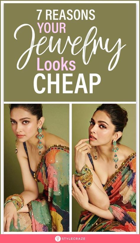 7 Reasons Your Jewelry Looks Cheap: We have compiled a list of giveaways that will help you understand why your favorite piece of accessory looks cheap and flimsy, and what can be done to prevent… Accessories On Saree, Trendy Accessories Jewelry 2023, Saree Accessories Ideas, Saree Accessories Jewellery, Indian Accessories Jewelry, Indian Fashion Trends 2023, Accesories Outfit Jewelry, Trendy Jewelry 2023, Jewelry For Saree