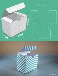 If you have a Cricut that can use svg files, like the new Cricut Explore and you love boxes, you've got to check out this Template Maker sit... Gift Box Template Free, Box Template Printable, 3d Templates, Origami Envelope, Idee Cricut, Paper Box Template, Printable Box, Karakter Disney, Gift Box Template