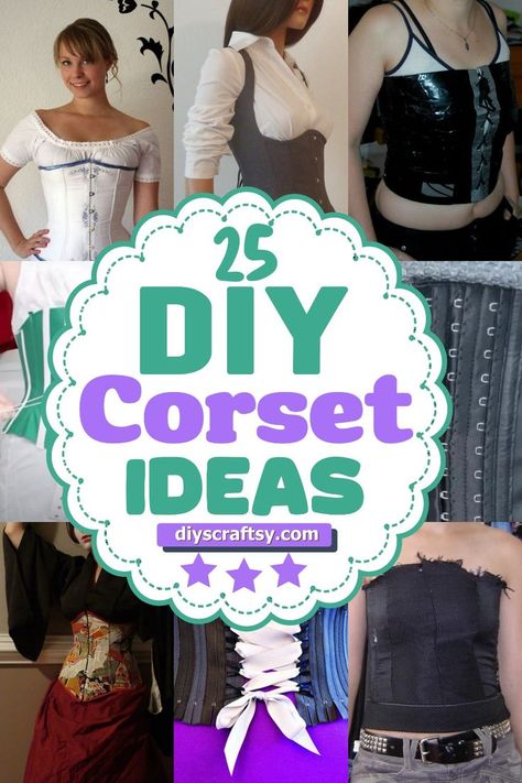 DIY Corset Ideas Corset Tutorial Free Pattern, Homemade Corset, Diy Corset Easy, Diy Corset Top Pattern, Diy Corset Top, Corset Ideas, Corset Diy, Corset Tutorial, Quilted Placemat Patterns