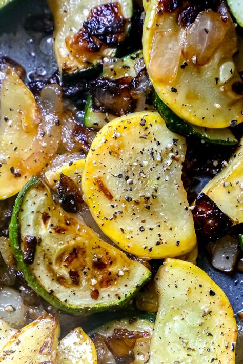 Easy Sautéed Squash and Zucchini Recipe - Sweet Cs Designs Baked Squash And Zucchini Recipes, Sauteed Zucchini Recipes, Sauteed Yellow Squash, Sauteed Zucchini And Squash, Kardea Brown, Sauteed Squash, Zucchini And Squash, Squash And Zucchini, Yellow Squash Recipes