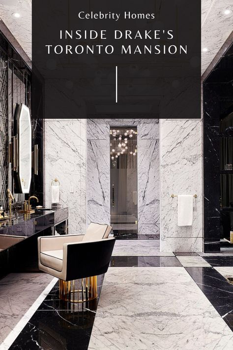 Get a look inside the jaw dropping home of Drake at his 50,000 square foot Toronto Mansion. Designed by Architect and Interior Designer Ferris Rafauli. #celebrities #interiordesign #luxurylifestyle #luxuryrealestate #luxuryhomes #toronto Toronto Mansion, Beautiful Small Bathroom Designs, Ferris Rafauli, Beautiful Small Bathrooms, Toronto Home, Walk In Shower Designs, Diy Bathroom Decor, Small Bathroom Design, Kitchen Trends