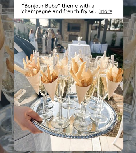 French Shower Theme, French Baby Shower Food, French Baby Shower Theme, French Bridal Showers, Engagement Brunch, Parisian Baby Showers, French Themed Parties, French Baby Shower, French Picnic