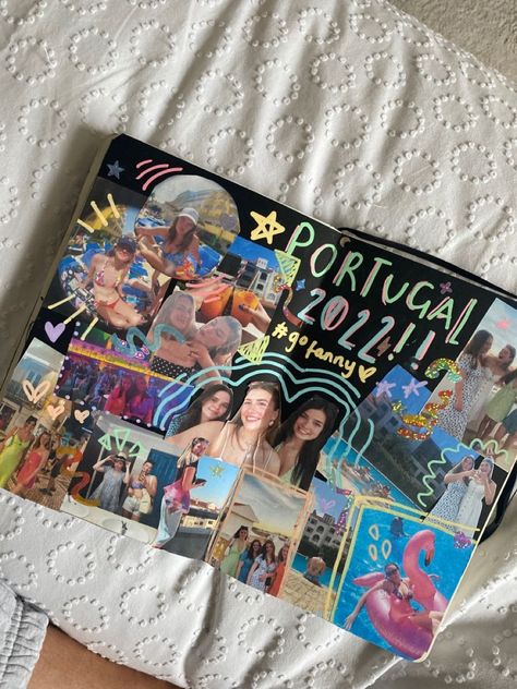 Senior Scrapbook Ideas, Scrapbook Art Journal, Senior Year Scrapbook, School Memories Scrapbook, Diary Inspiration, Travel Journal Ideas, Friend Scrapbook, Aesthetic Creative, Summer Journal