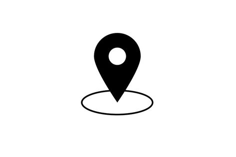 Placeholder flat symbol with dotted line of place or location vector icon on white background. Location Icon Aesthetic, Location Symbol, Location Vector, Insta Aesthetic, Small Icons, Location Icon, Dotted Line, Instagram Icons, Vector Icons