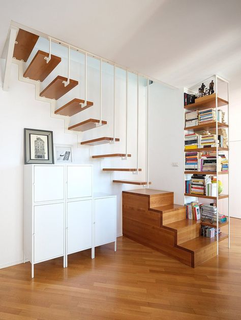 Attic Staircase, Small Beach Houses, Stair Remodel, Attic Stairs, Mud Room Storage, Design Drawings, House Interior Decor, Stairs Design, Modern Apartment