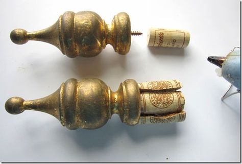 attach finial to end of conduit with wine cork for extra long, inexpensive curtain rods Diy Door Knobs, Diy Curtain Rods, French Mattress, Finials For Curtain Rods, Thrifty Diy, Curtains Ideas, Backyard Pergola, Rustic Curtains, Window Dressing