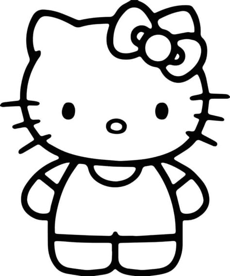 Desenhos fáceis para colorir - Blog Ana Giovanna Hello Kitty Desenho, Tapeta Hello Kitty, Tapeta Z Hello Kitty, Hello Kitty Colouring Pages, Images Hello Kitty, Hello Kitty Printables, Cat Coloring Book, Kitty Coloring, Images Kawaii