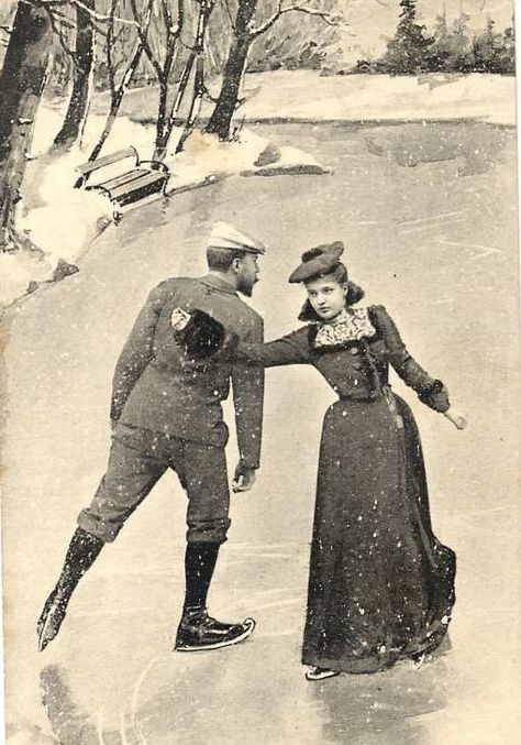 Figure Skating Couple, Skating Couple, Skating Pictures, Vintage Skater, Vintage Ice Skating, Vintage Skate, Ice Skating Outfit, Skating Outfits, Vintage Winter