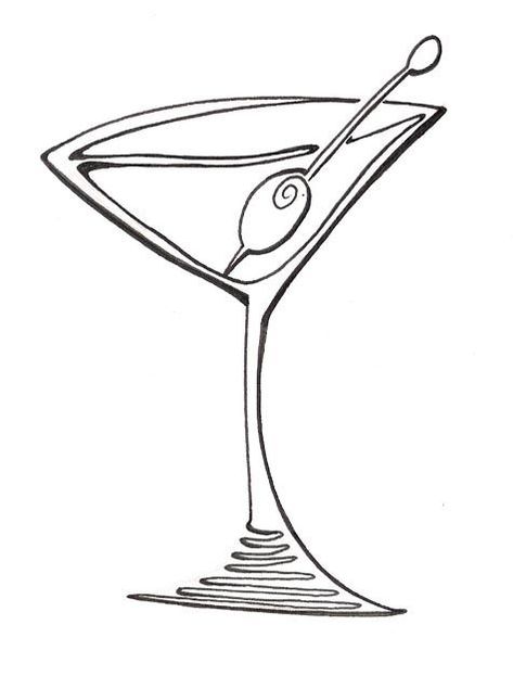 Cartoon martini glass clipart blog line art ideas Line Art Ideas, Glass Clipart, Emoji Clipart, Martini Bar, Simple Canvas Paintings, Pin Up Tattoos, Clipart Black And White, Crushed Glass, Stamping Up Cards